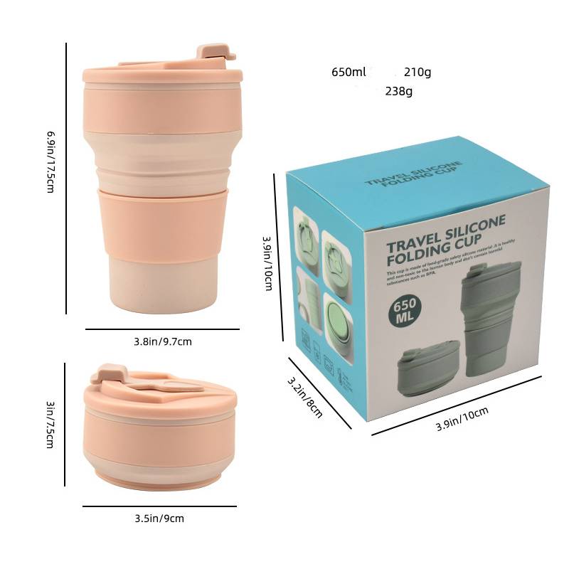 travel silicone cup measurement size details