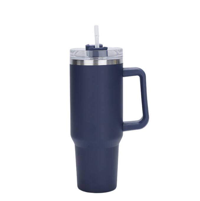 travel tumbler with screw on lid and straw