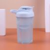 blue shaker bottle with logo printing