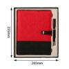 refillable business notebook with storage compartments