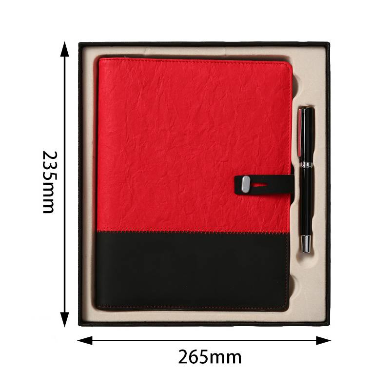 refillable business notebook with storage compartments