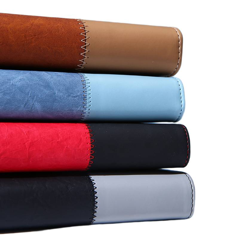 pu leather notebook with stitching design