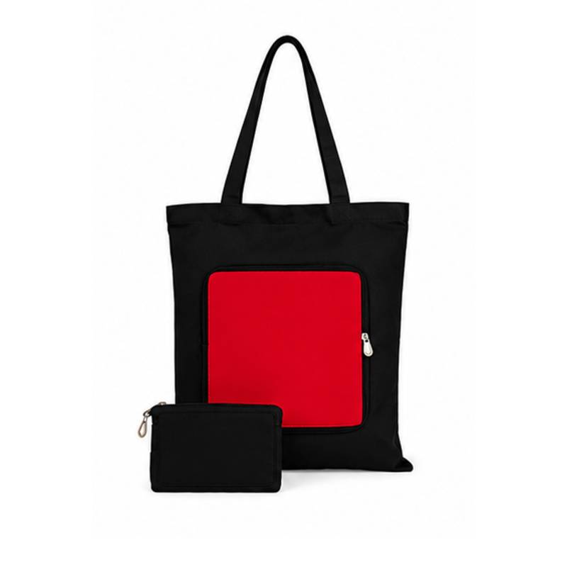 foldable canvas bag with zip closure design