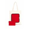 red foldable zip canvas bag branding product