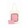 pink foldable zip canvas bag custom merchandise