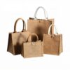 jute bag with button custom logo printing