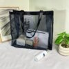 semi transparent mesh tote bag retail use