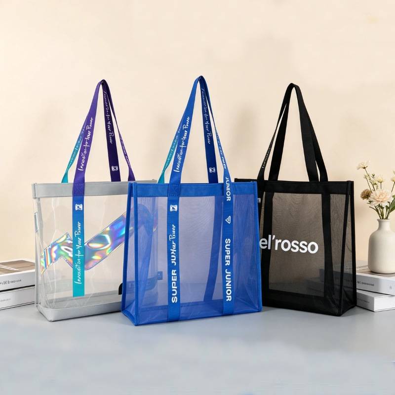 custom logo mesh tote bag malaysia