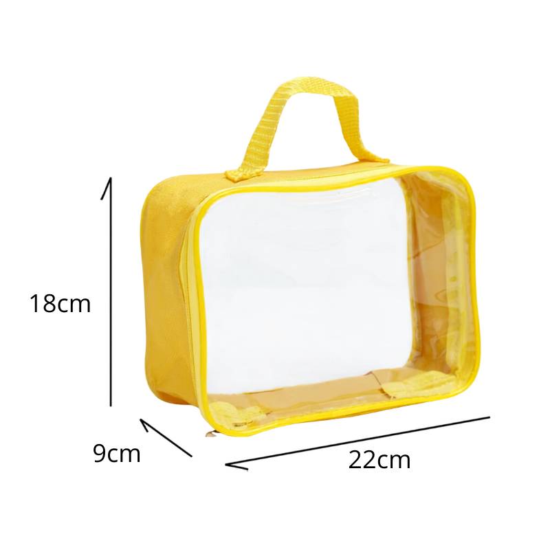 PVC toiletry bag size chart