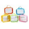 PVC toiletry bag with coloured handles