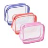 Custom PVC transparent pouch with logo printing for travel and toiletries