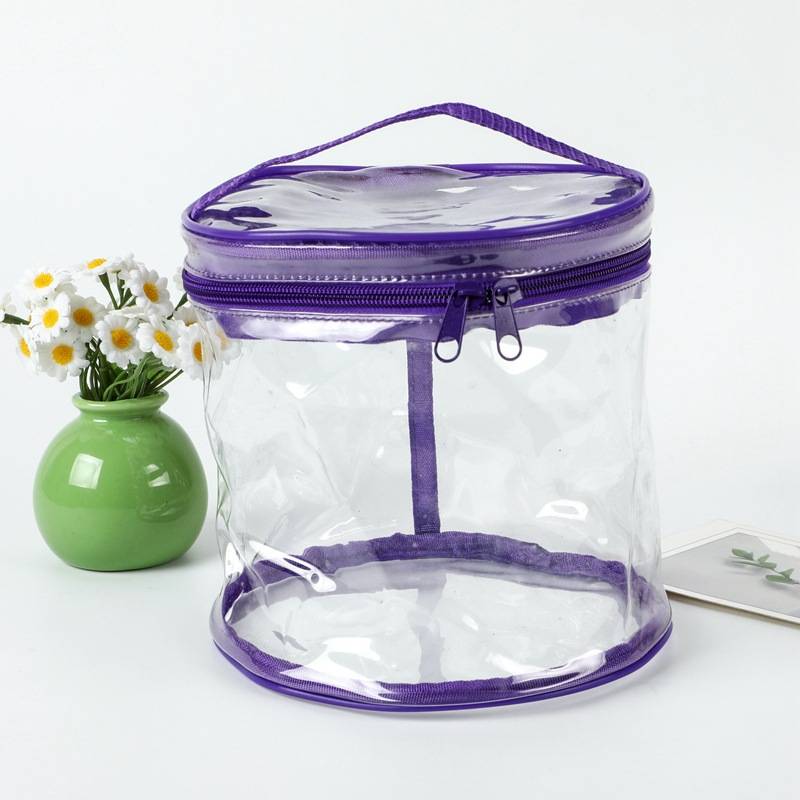 Spacious Round Transparent Pouch Round transparent pouch front view