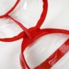 Wide Opening Round Pouch Round transparent pouch with zipper open
