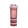 pink shaker bottle with detachable compartments