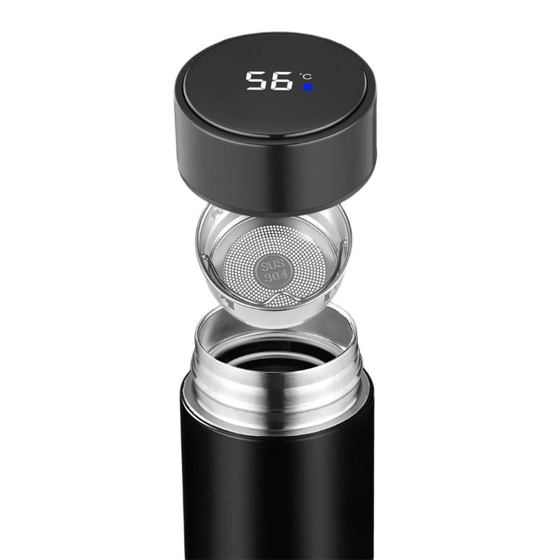 Smart thermos flask tea compartment