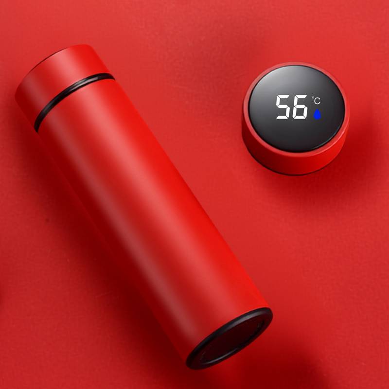 Screw-on lid smart thermos flask
