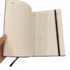 notebook with ribbon bookmark and elastic strap