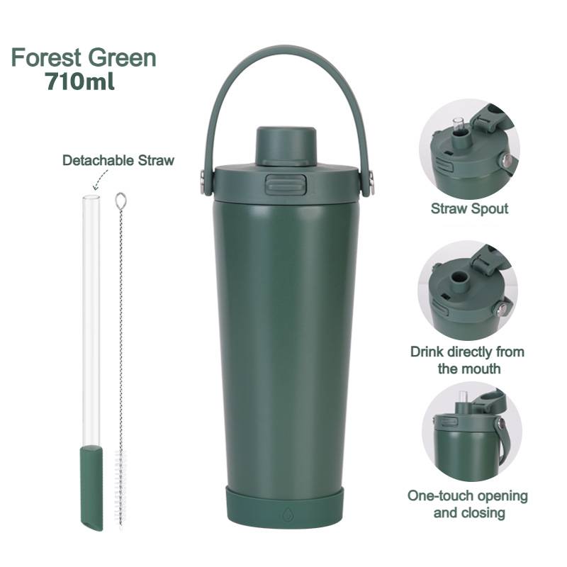Convenient Dual Drinking Options Stainless steel bottle dual opening lid