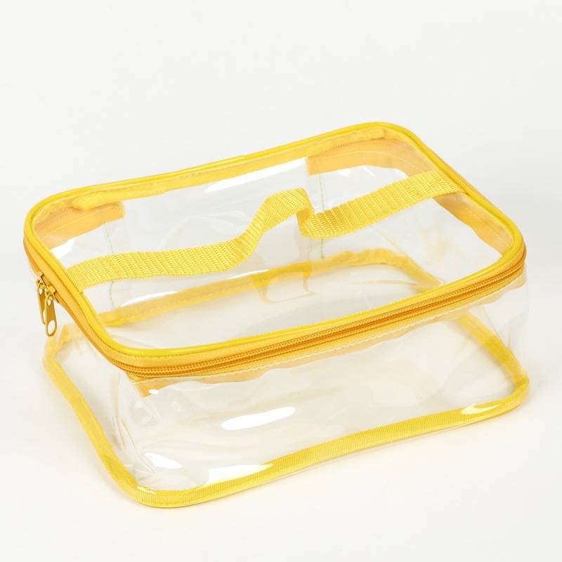 Transparent PVC storage bag for toiletries and cosmetics