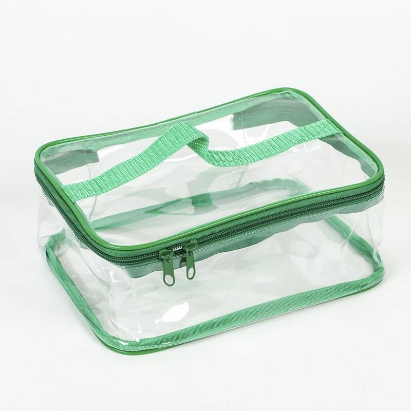 Reusable transparent PVC organiser bag