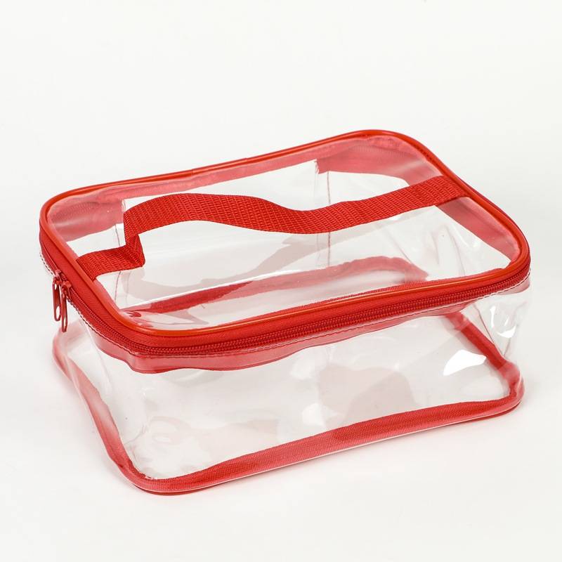 Transparent storage pouch for corporate gifts