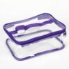 Clear PVC storage bag with coloured trim