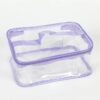 Transparent travel storage bag with zipper