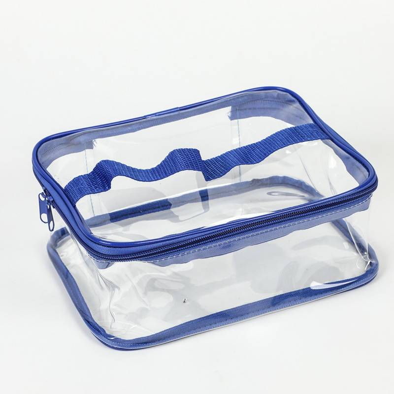 Clear PVC storage bag with custom logo printing