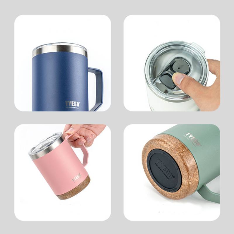 coffee mug side top and bottom view