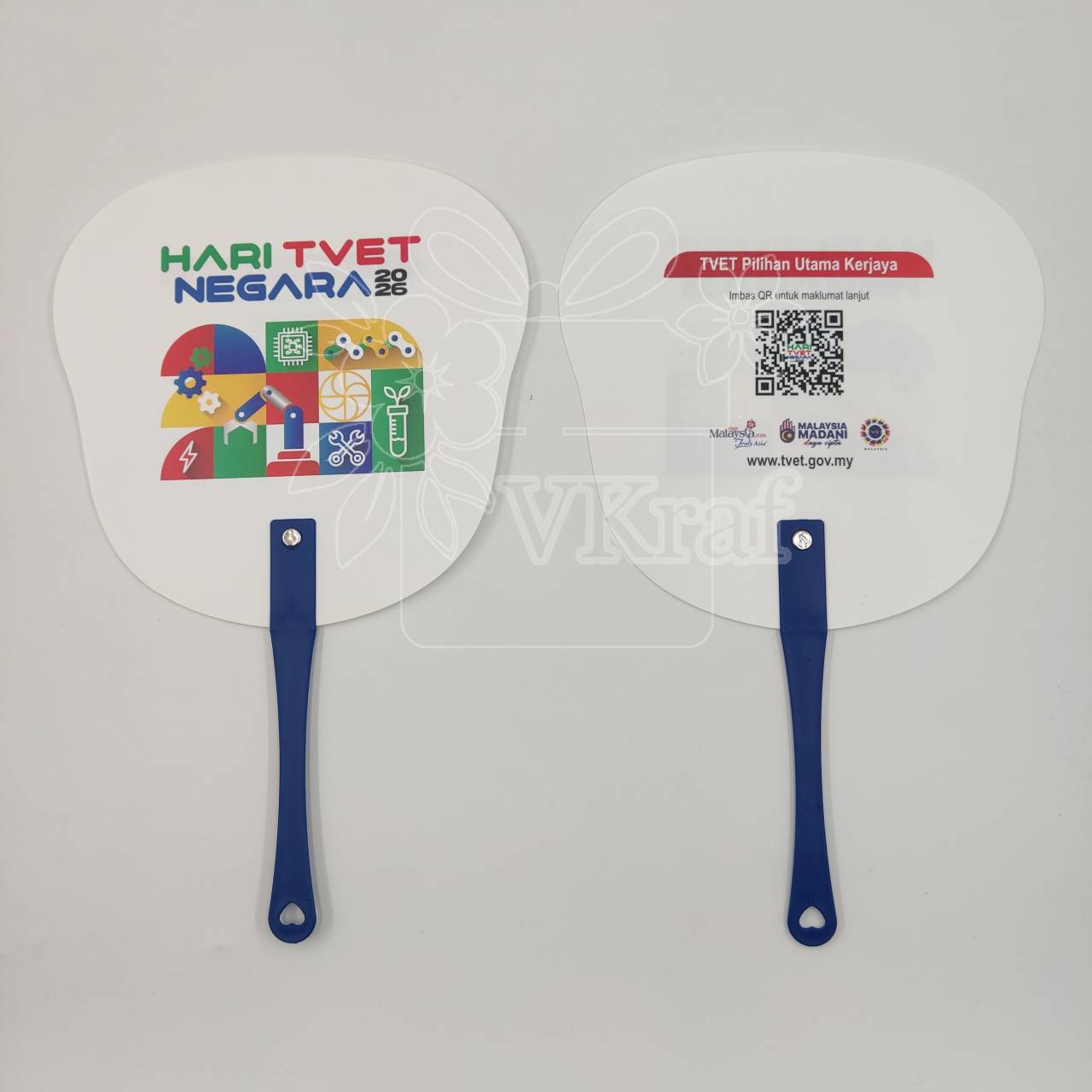 watermark 1 Custom Shape PP Hand Fan