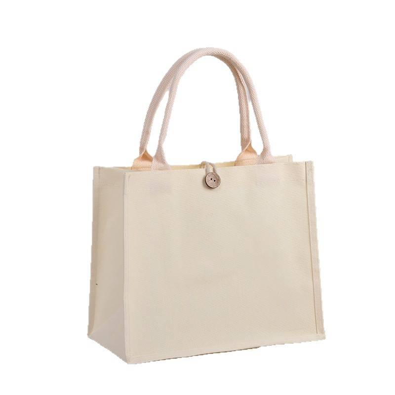Custom Canvas Bag Malaysia Custom Laminated Canvas Bag with Button by VKraf Gifts