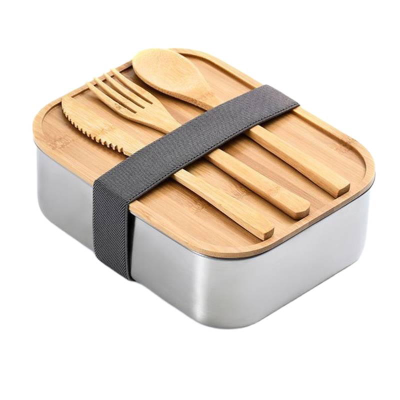 Lunch Box with Bamboo Lid by VKraf Gifts