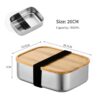 Reusable Lunch Box with Bamboo Lid