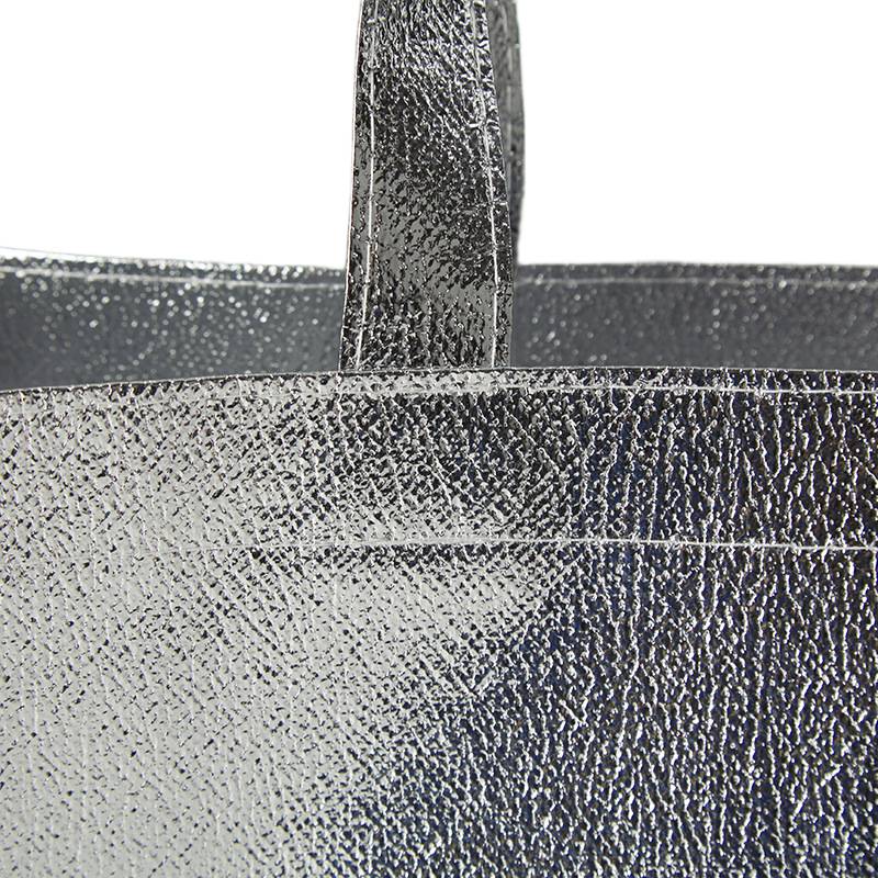 Metallic non woven bag handle