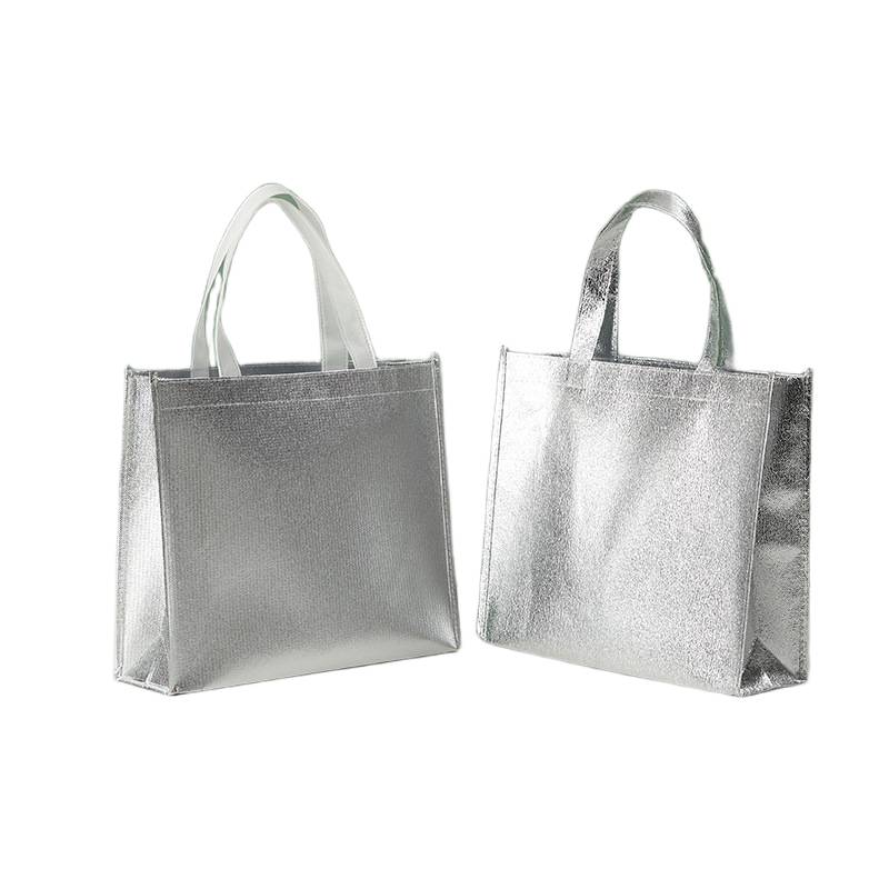 Reusable metallic non woven bag