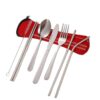 Custom Portable Utensils Set Portable cutlery set with custom logo.