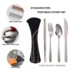 Reusable Portable Utensils Set Reusable stainless steel utensil set.