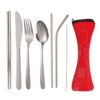Portable Utensils Set with Pouch Portable utensils set with zipper pouch.