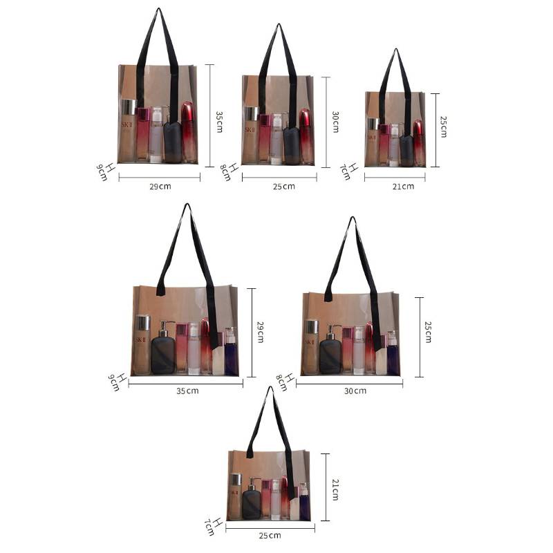 PVC frosted bag size guide
