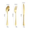 Cutlery Size Guide Stainless steel spoon, fork, and knife size guide.