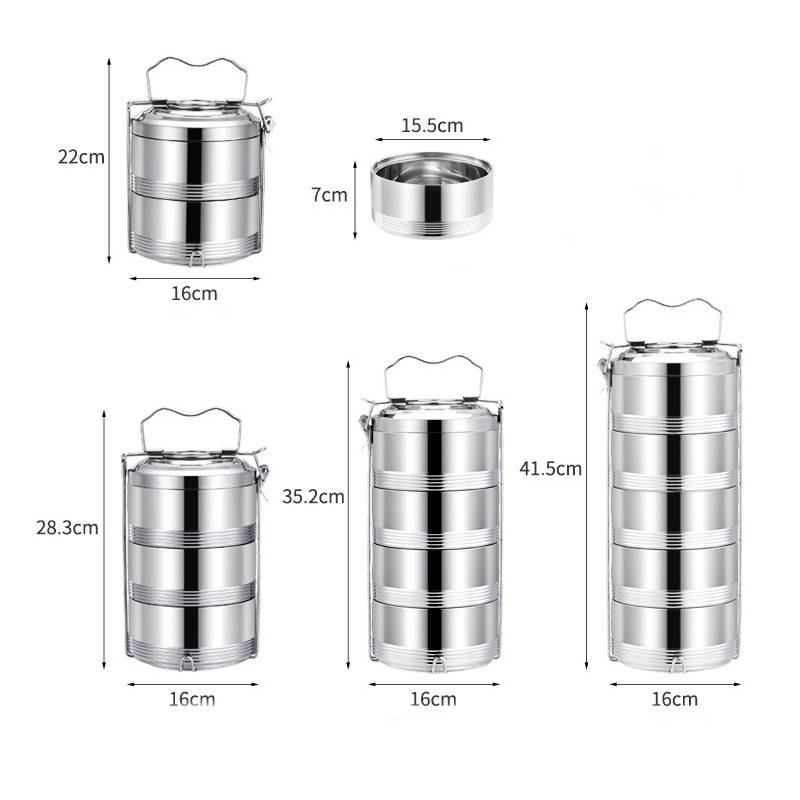 16cm Tiffin Box Size 16cm Stainless Steel Tiffin Box size guide