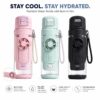 Sports bottle with detachable hand fan