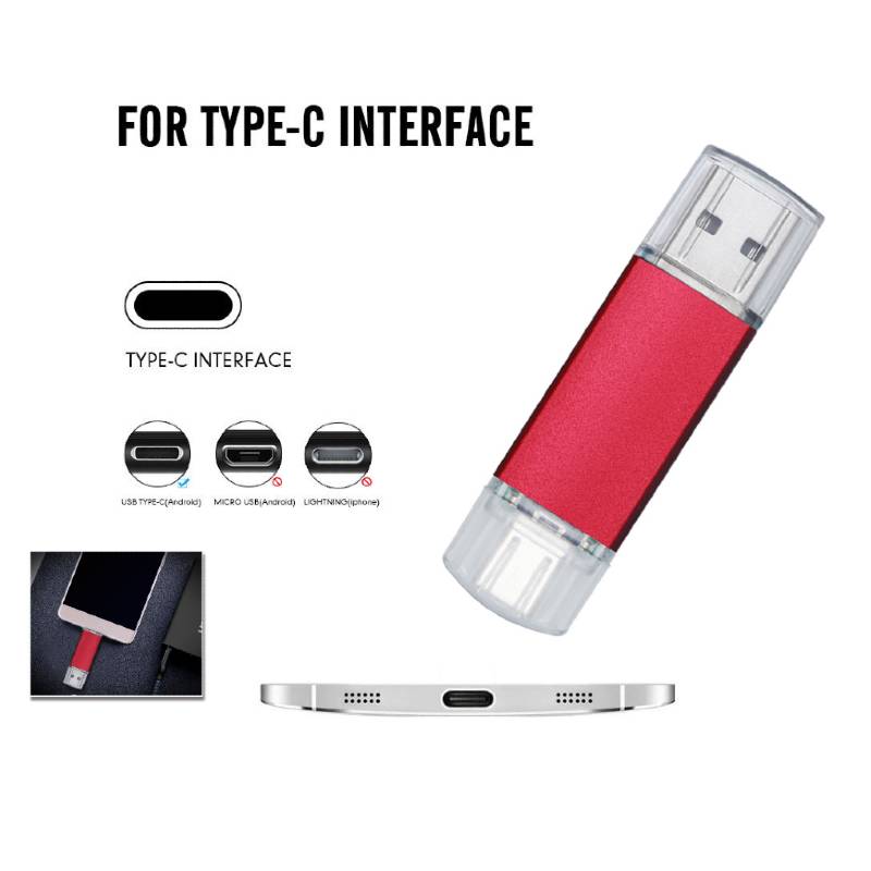USB pendrive detail with dual interfaces