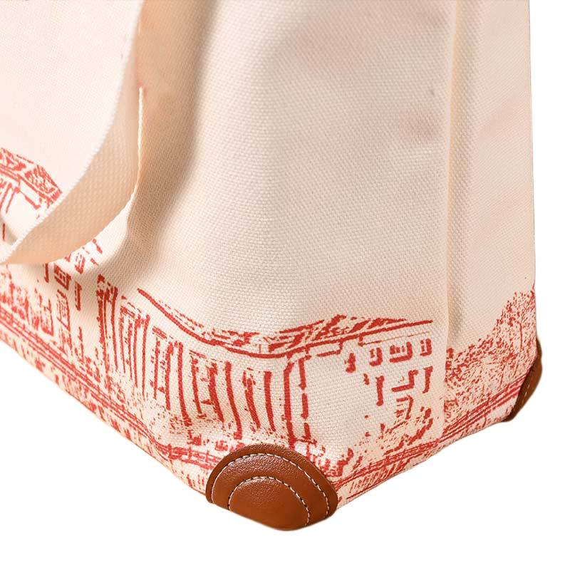 Side View of Shoulder Canvas Tote Bag