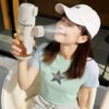 Sports bottle with portable fan for promotions