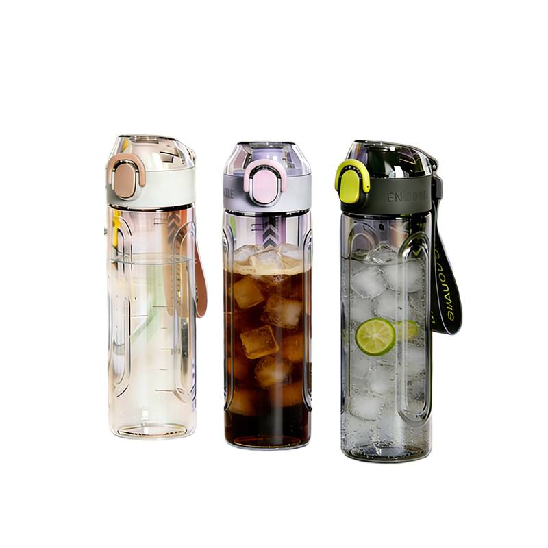 Sports bottle with iced drink