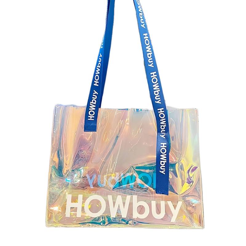 Custom Transparent PVC Shopping Tote Bag