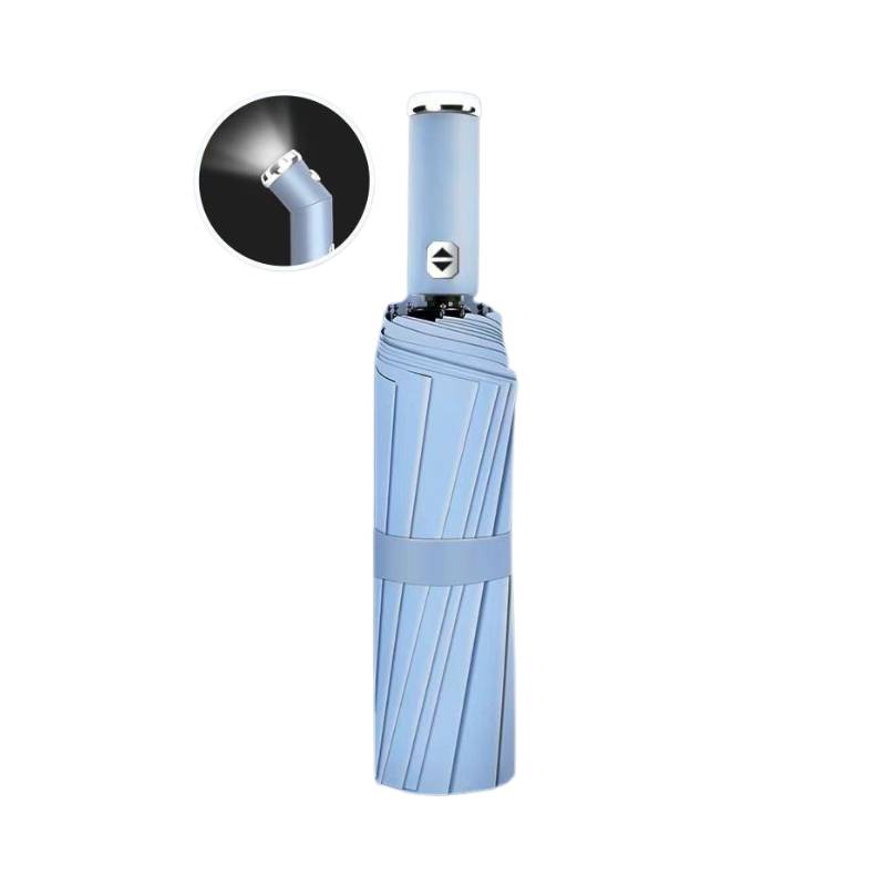 Folding umbrella with LED light